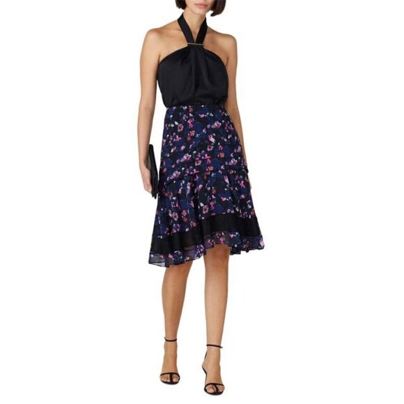 HP! NWOT Jason Wu Collective Lace Trim Floral Layered Tiered Boho Flowy Skirt - Picture 2 of 15